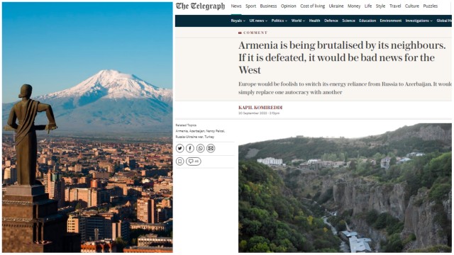 Հայաստանը ենթարկվում է հարեւանների ագրեսիային. Եթե ​​նա ձախողվի, դա վատ նորություն կլինի Արևմուտքի համար. The Telegraph