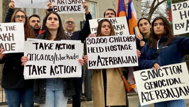 Վաշինգտոնում Ադրբեջանի դեսպանատան դիմաց հայերը բողոքի ակցիա են իրականացրել