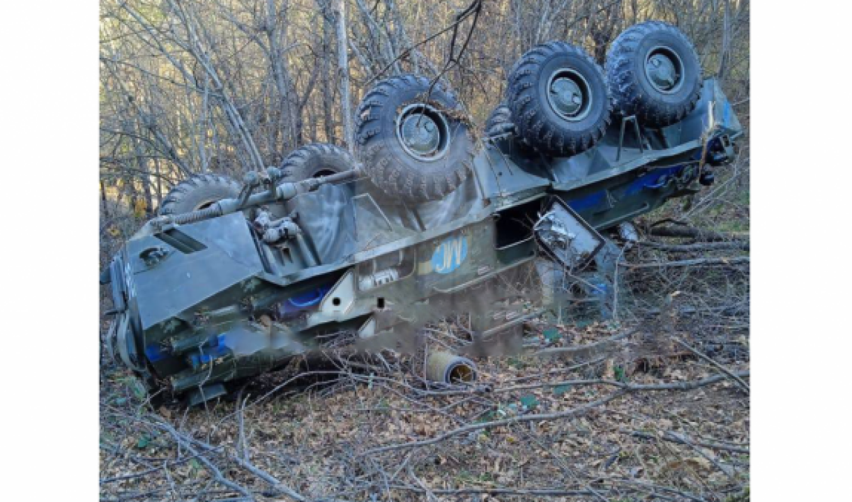 Ստեփանակերտում վթարի է ենթարկվել ռուս խաղաղապահների զրահամեքենան. կան զոհեր և վիրավորներ