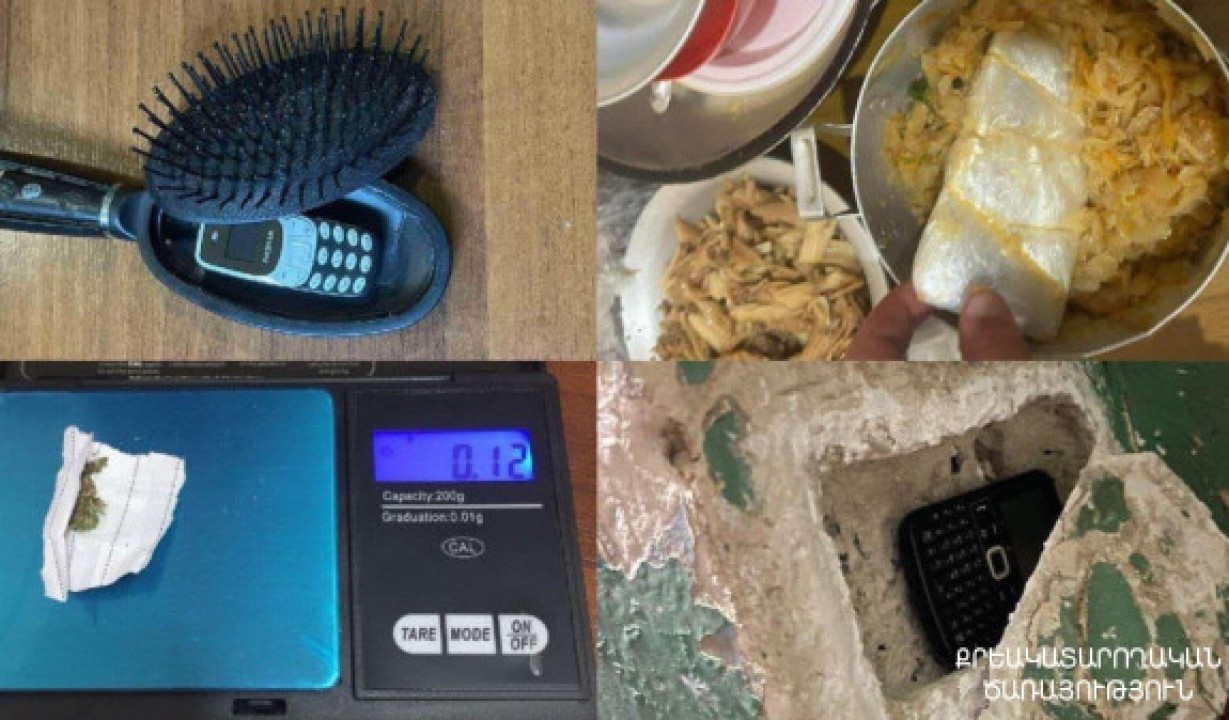 Թմրամիջոցներ, wi-fi սարքեր, հեռախոսներ․ ՔԿՀ-ներում հայտնաբերված արգելված իրերի փետրվարի հաշվետվությունը